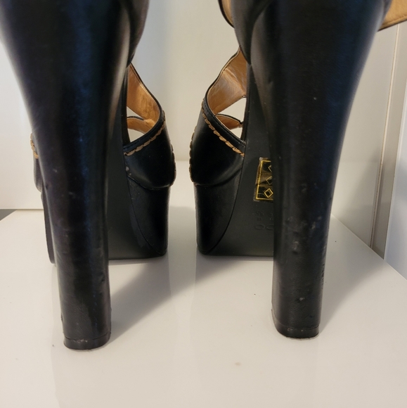 ALDO PLATFORM BLACK SIZE 8 HEELS - Picture 6 of 6